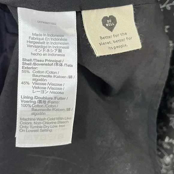 Madewell Ruffled Tiered Midi Dress Size 0 Black Dotted Vines Dark Cottagecore - Picture 6 of 6